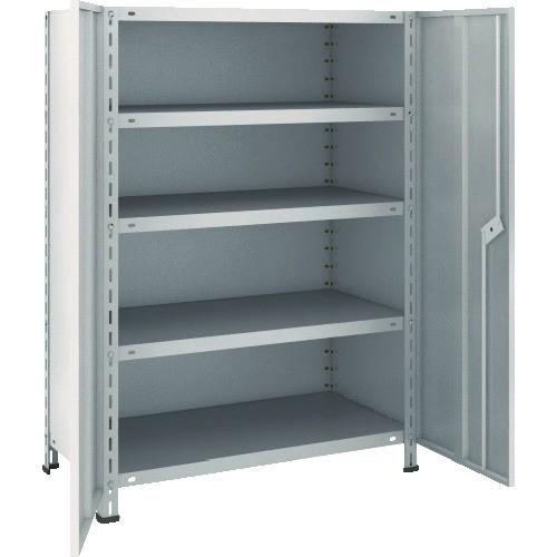 (送料別途)(直送品)TRUSCO スチールラック 軽量棚両開扉付 875X450XH1200 天地5段 ネオグレー 43X-T25:NG