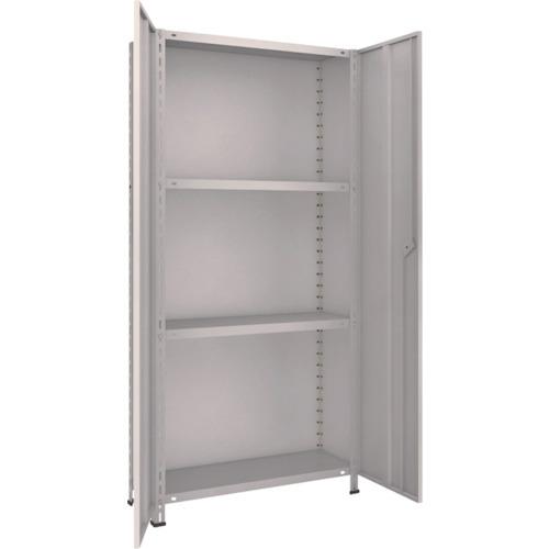 (送料別途)(直送品)TRUSCO スチールラック 軽量棚両開扉付 875X300XH1800 天地4段 ネオグレー 63V-T24:NG