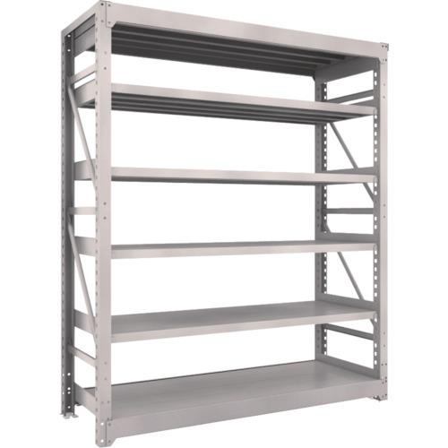 (送料別途)(直送品)TRUSCO スチール製重量ボルト式棚 M10型 W1800×D620×H2115 6段 単体 ネオグレー M10-7666:NG