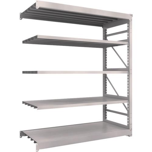 (送料別途)(直送品)TRUSCO スチールラック M10型重量棚 1800X760XH2100 5段 連結 ネオグレー M10-7675B:NG