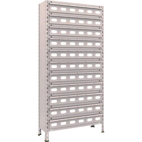 (送料別途)(直送品)TRUSCO スチールラック 軽量棚 875X300X1800 スチール引出 小X66 ネオグレー 63V-812A11:NG