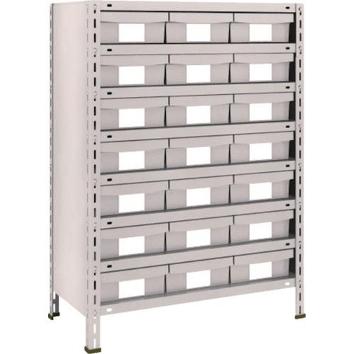 (送料別途)(直送品)TRUSCO スチールラック 軽量棚 875X450X1200 樹脂引出NG 大X21 ネオグレー 43X-808F7:NG