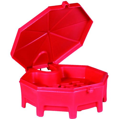 (送料別途)(直送品)pig ピグ((R上))ヒンジリッドドラムファンネル(カバーつき) 赤 DRM672-R | ブランド登録なし