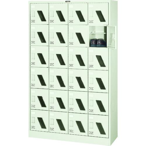 (個別送料3000円)(直送品)TRUSCO シューズケース 24人用 1050X380XH1700 棚付 窓付 SC-24WM