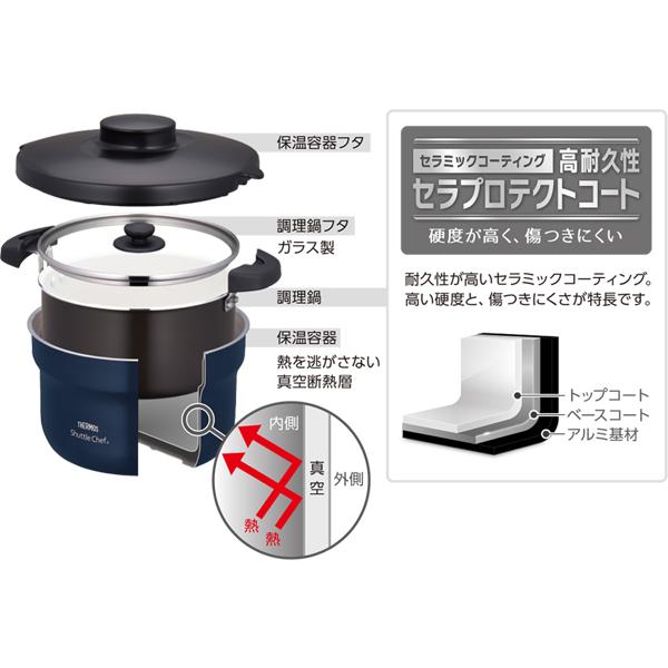 サーモス 真空保温調理器 シャトルシェフ 2.8L アーバンレッド KBJ 