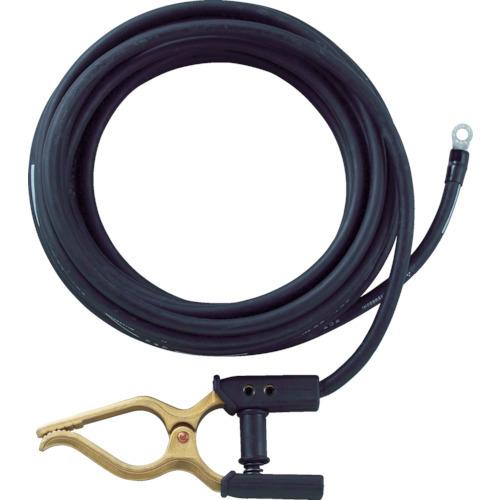 TRUSCO キャブタイヤケーブル アースクリップ丸端子付 5m TCT-3805KE | 