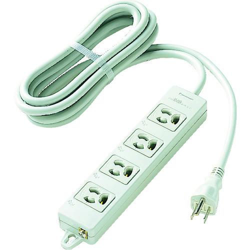 Panasonic OAタップ 接地15A抜け止め形 4個口 1mコード付 グレー WCH2414HP | Panasonic