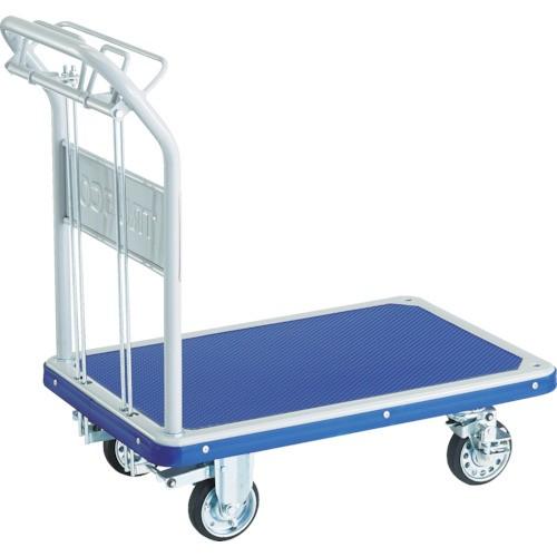 (直送品)TRUSCO プレス製台車 ドンキーカート 折畳 810×510 ハンド式 ピン式4輪ストッパー付 制動ブレーキ付 201NJKHB4S