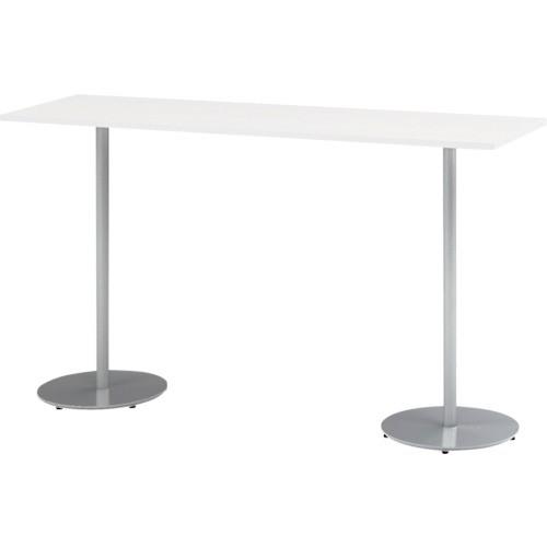 (送料別途)(直送品)イトーキ ハイテーブル(角型) 1800×500×1000 天板色ホワイト 支柱シルバーメタリック TRA-185HH-Z5W9 | 