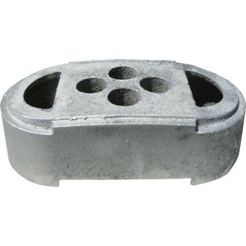 (送料別途)(直送品)グリーンクロス フェンス用鋳物ベース(メッキ) 1104700302 | 