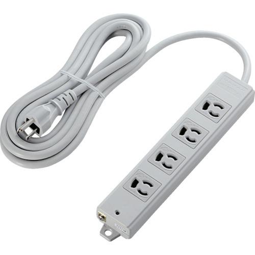 エレコム RoHS対応 3P 抜け止 マグネット 4個口 3.0m グレー T-WRM3430LG/RS | 