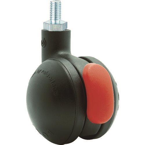 SAMSONG デザイン双輪キャスター「Bola」黒 ネジ 自在ストッパー付 5 BOLA-TS-50-BK | 