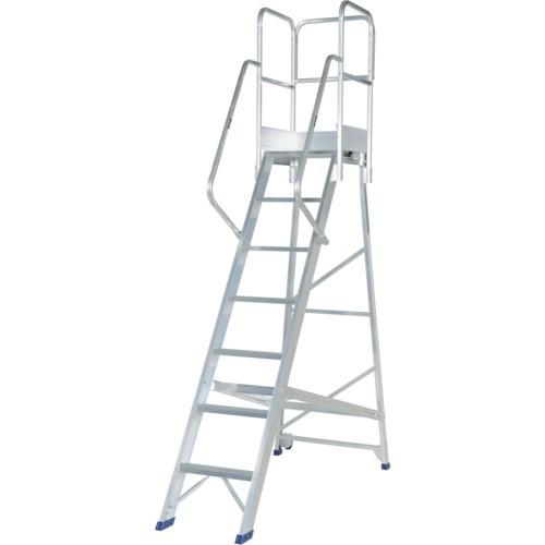 (送料別途)(直送品)ピカ アルミ合金製作業台 DWS型 2.1m 手すりH1100 DWS-210B11H | 