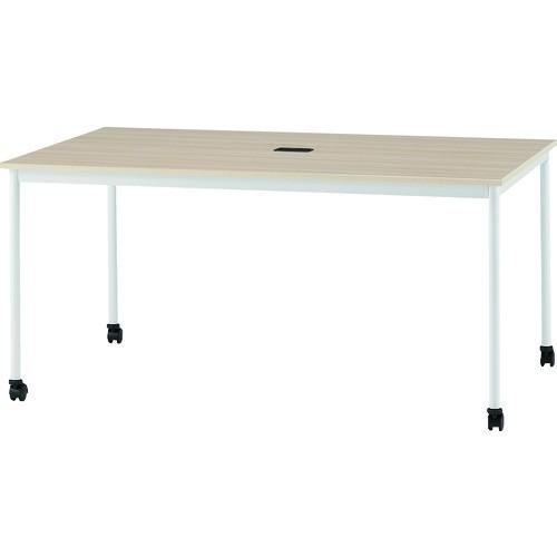 (直送品)TOKIO オフィスデスク 角型 キャスター付 ナチュラル RM-1590C-NR