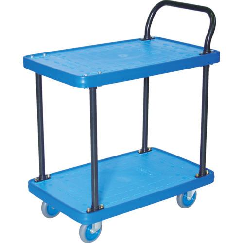 (直送品)TRUSCO MKP樹脂製台車 片袖2段タイプ 906×616 エアキャスター MKP-304AC-B