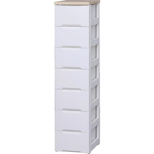 (送料別途)(直送品)IRIS 250129 ウッドトップチェスト 7段 ホワイト/ペアー HG-327-WH | IRIS OHYAMA