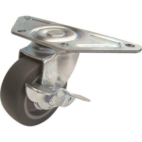 ユーエイ プレート式 自在 キャスター エラストマー 車輪径100mm ストッパー付き Sタイプ SGC-S型 取付寸法139×55×42 SGC-100ELS | 