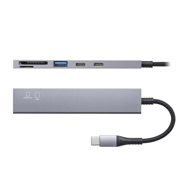 サンワサプライ SANWA USB 5Gbps 3ポート スリム ハブ (カードリーダー付き・Type-C接続) USB-3TCHC22MS | SANWA SUPPLY | 04