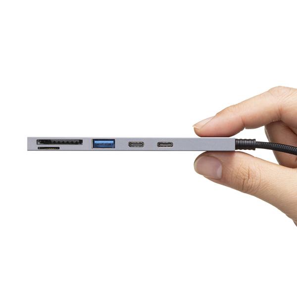 サンワサプライ SANWA USB 5Gbps 3ポート スリム ハブ (カードリーダー付き・Type-C接続) USB-3TCHC22MS | SANWA SUPPLY | 06