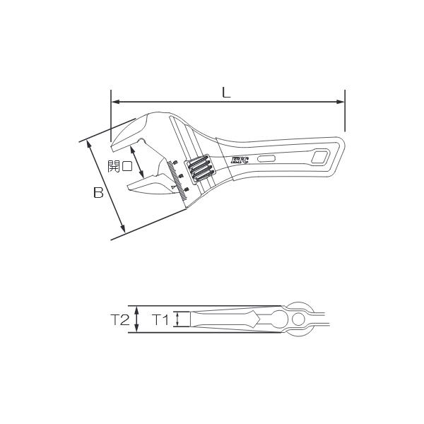 KTC ショートモンキレンチ 12〜46mm WMS-46 |  | 01