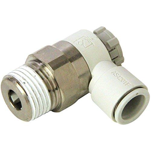 SK11(エスケー11) ワンタッチ管継手 チューブ用 スピードコントローラ エルボタイプ 12mmホース用 R1/2 AS4201F-04-1 | 