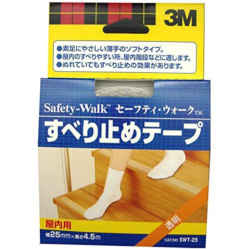 3M セーフティウォーク すべり止めテープ 屋内用 25mm×4.5m 透明 SWT-25 | 