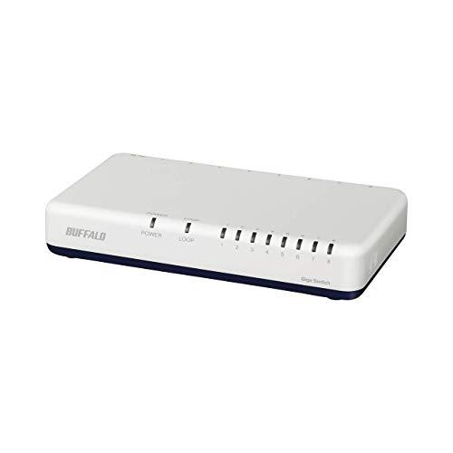 (未使用･未開封品)BUFFALO Giga対応 プラスチック筐体 AC電源 8ポート LSW6-GT-8EP/WH ホワイト スイッチングハブ マグネット 壁掛け設置対応 バッファロー BUFFALO Giga対応 プラスチック筐体 AC電源 8ポート LSW6