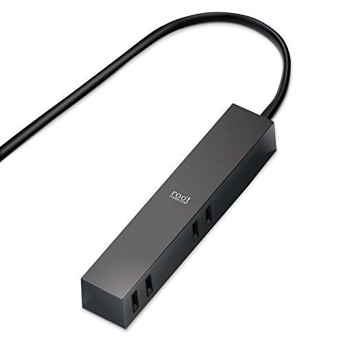 エレコム 電源タップ 見せるインテリア roo't(ルオット) 4個口 2.5m ブラック AVT-D3-2425BK | 