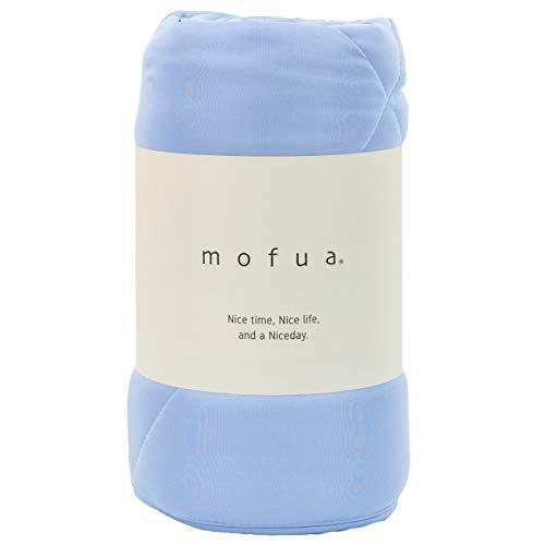 mofua(モフア) 掛け布団 肌掛け キルトケット ブルー セミダブル ふんわり 雲に包まれる やわらか 極細 ニット生地 ソフトタッチ 洗え | 