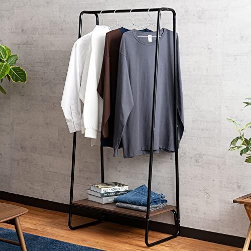 アイリスオーヤマ ハンガーラック ラック付き ボード1枚 幅64×奥行40