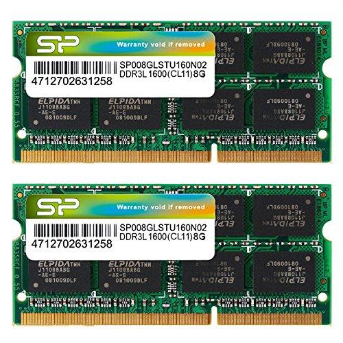 シリコンパワー ノートPC用メモリ 1.35V (低電圧) DDR3L 1600 PC3L-12800 8GB×2枚 204Pin Mac 対応 | 