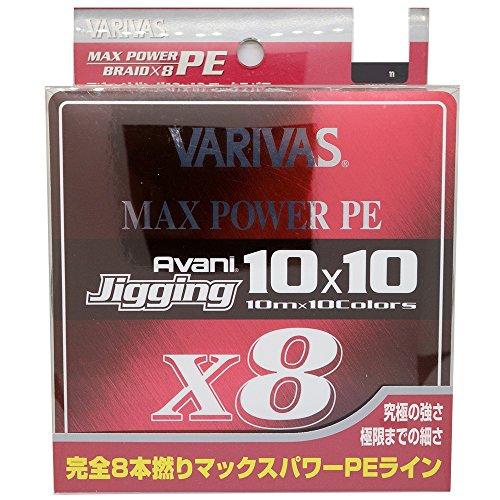 VARIVAS(バリバス) PEライン アバニ ジギング10×10 マックスパワーPE X8 400m 5号 78lb 8本 10色 | 