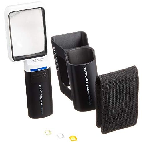 エッシェンバッハ　mobiluxLED+mobase　LEDワイドライトルーペ＆専用スタンド　50×75mm(4倍)　1511-4M【同梱・代引不可】 エッシェンバッハ mobiluxLED+mobase LEDワイドライトルーペ&専用