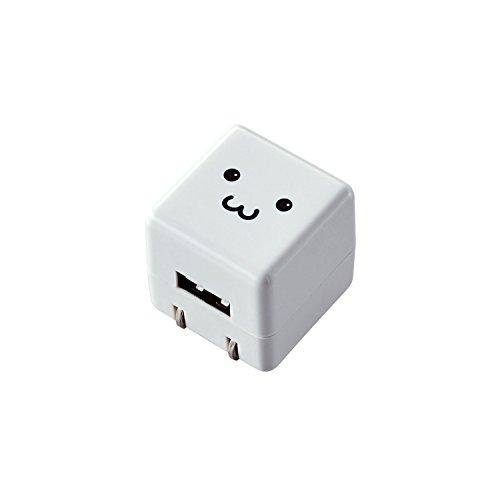 エレコム オーディオ用AC充電器/CUBE/1A出力/USB1P/Wフェイス | 