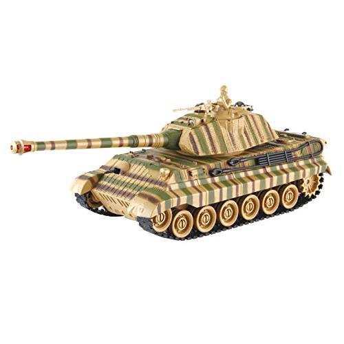 童友社 RC ワールドバトルタンク ドイツ キングタイガー型 40MHz 赤外線バトルシステム搭載 電動ラジオコントロール WBT-1KT | 
