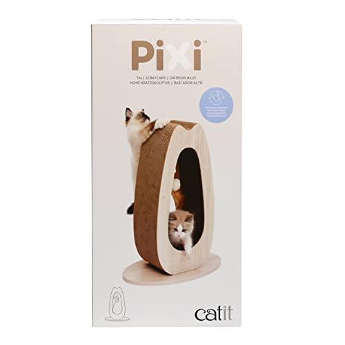 Catit Pixi スクラッチャーTall 猫用ファニチャー 猫型爪とぎ 自立式 ダンボール インテリア 45×23.5×56cm | 