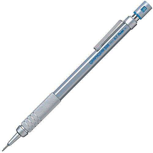 ぺんてる シャープペン グラフギア500 PG517 0.7mm シルバー