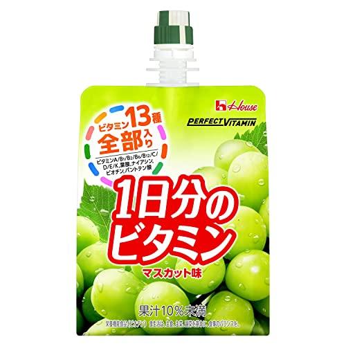 ハウスウェルネスフーズ PERFECT VITAMIN 1日分のビタミンゼリー マスカット味 180g×24袋 | 