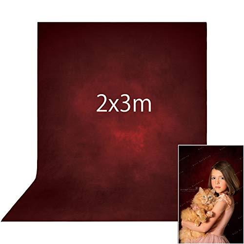 Kate 2x3m 赤い背景の布 ブラウン 濃い赤の背景 グラデーションの背景