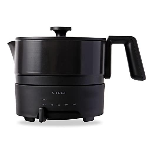 シロカ おりょうりケトル ちょいなべ [リニューアルモデル/丸洗い可/温度調整機能/容量1L/電気ケトル] SK-M153 ブラック | 