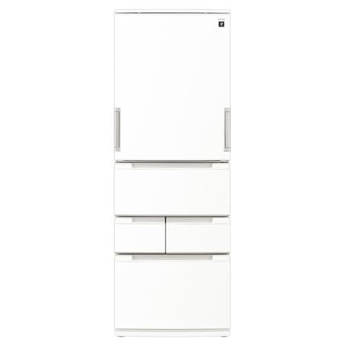 シャープ 冷蔵庫 幅65.0cm 457L 奥行薄型 SJ-MW46P-W ラスティック