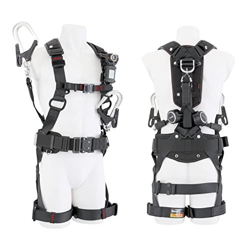 タジマ 新規格安全帯 フルハーネス・ダブルランヤード・胴当て・胴ベルトセット セグネス701 Sサイズ 軽量アルミ製バックルのフルハーネスZA | 