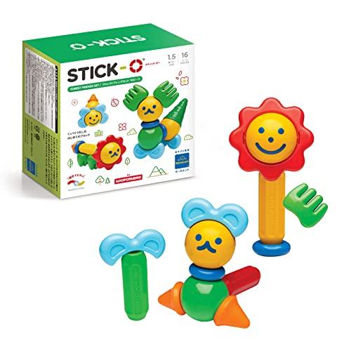ボーネルンド スティック・オー (STICK-O) フォレストフレンズ 16ピース 1歳半頃 SO902002 赤、青など | 