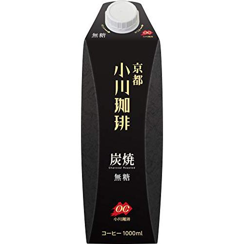 京都小川珈琲 炭火珈琲 無糖 1L ×6本 | 