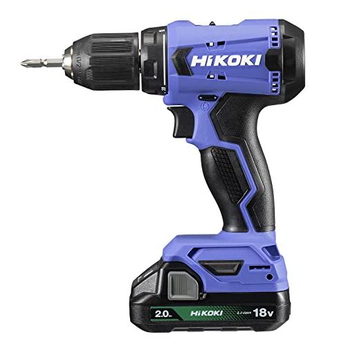 HiKOKI(ハイコーキ) 18V コードレス ドライバドリル チャック 2.0-13mm 20段クラッチ 2.0Ah 蓄電池×2個 充電器 ケ | 