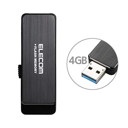 エレコム USBメモリ 4GB USB3.0 情報漏洩対策 パスワードロック ハードウェア暗号化機能搭載 ブラック MF-ENU3A04GBK | 