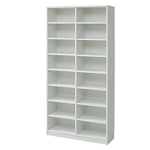 山善] 本棚 オープンラック 8段 大容量 幅90.5×奥行29×高さ184cm 全体