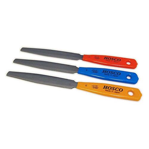 HOSCO Luthiers Tools ナット溝切りヤスリ 3本組 エレキギター用