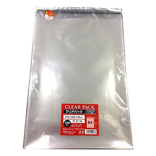 カクケイ OPP袋 クリアパック フタ付 テープ付 30μ 100枚 TP27-38 | 