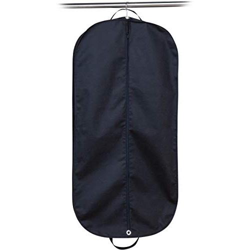 アストロ スーツカバー マチ付 黒 厚手不織布 ファスナー 小物ポケット付き 持ち手付き 605-30 | 